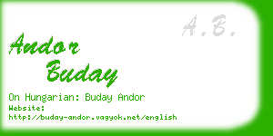 andor buday business card